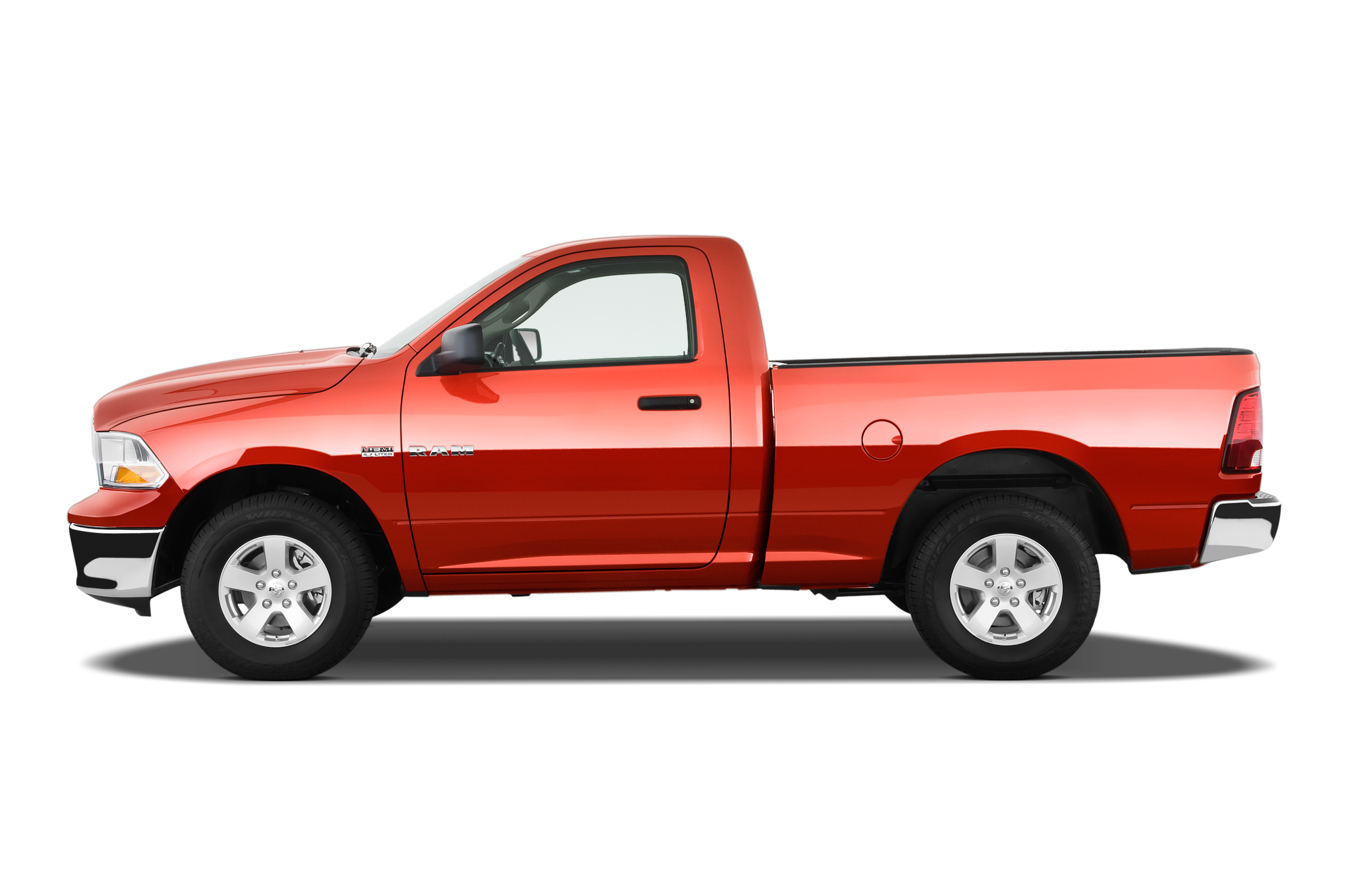 Red Pickup Truck Side View With Extended Cab Pickup PNG Automotive Graphic