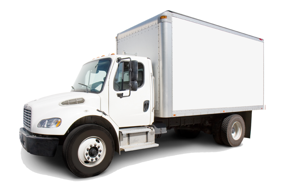 White Delivery Truck With Large Box Cargo Body Transparent PNG Delivery Vehicle