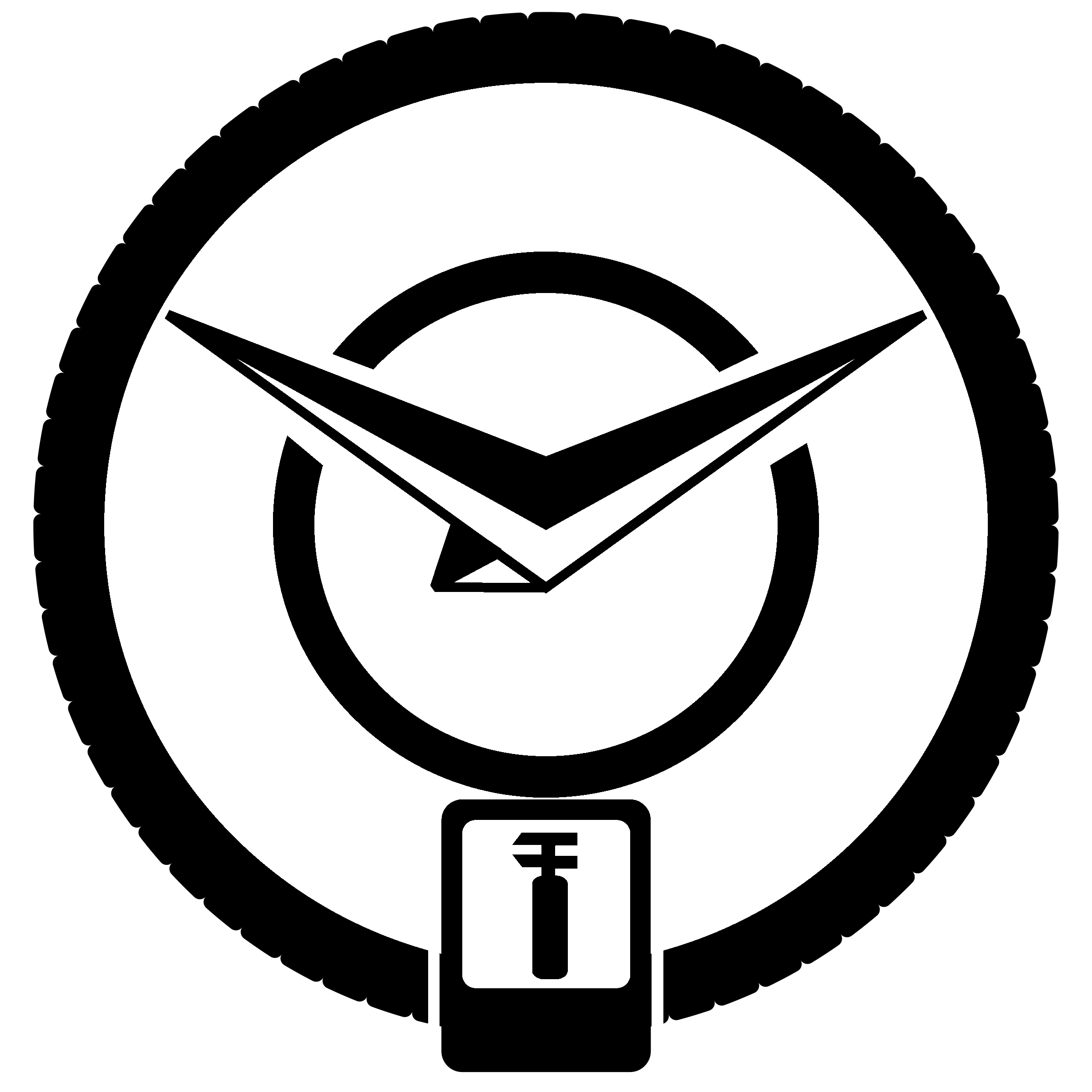 Black Circular UAZ Inspired Vehicle Badge Icon PNG Automotive Symbol