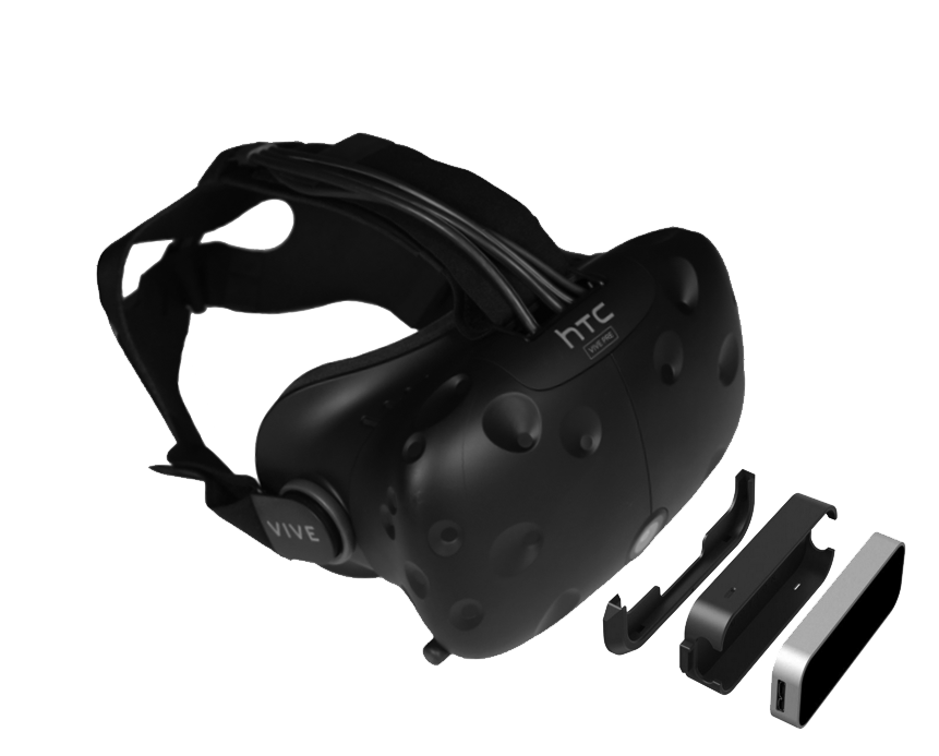 Black Virtual Reality Headset With Tracking Sensors VR Headset PNG Product Image