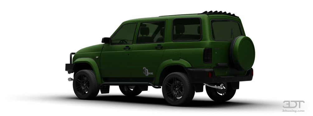 Dark Green UAZ Off Road SUV Side Profile PNG Off Road Vehicle Image