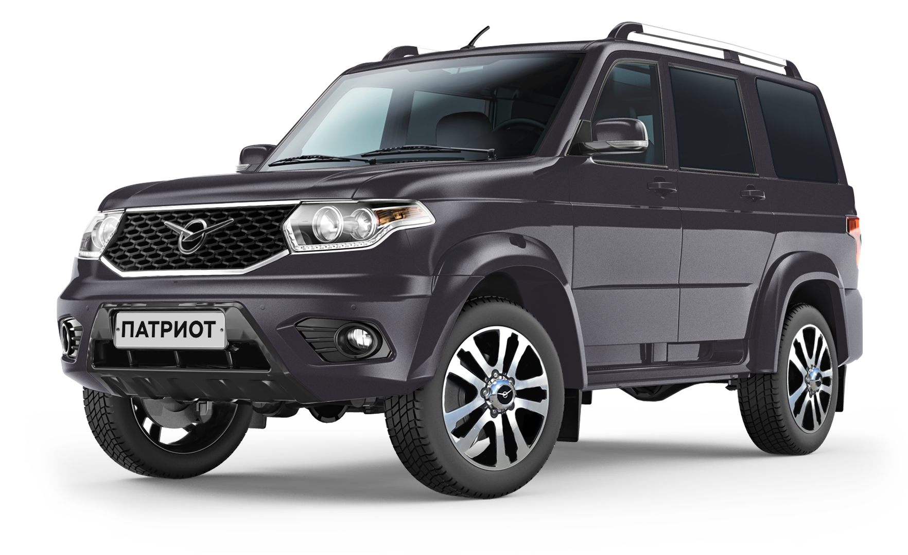 Black UAZ Patriot SUV With Front Guard Transparent PNG SUV Graphic