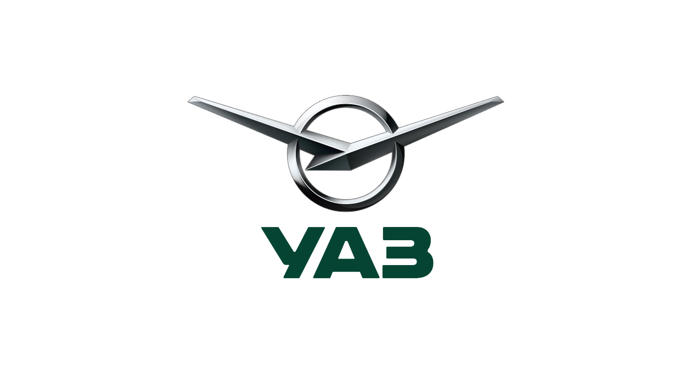 Green UAZ Brand Name And Winged Emblem PNG Automotive Logo Artwork