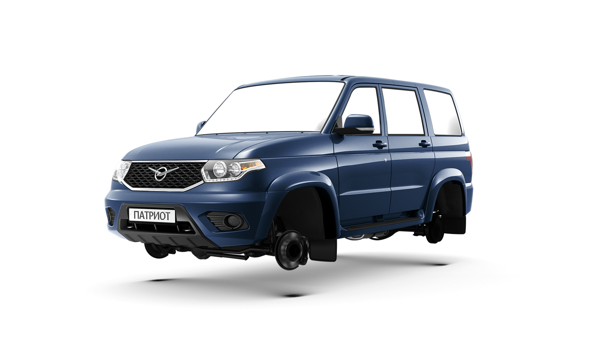 Blue UAZ Pickup Truck With Cargo Bed UAZ Pickup PNG Illustration