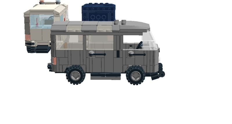 Two Gray UAZ Police Vans With Blue Roof Lights Police Van PNG Graphic