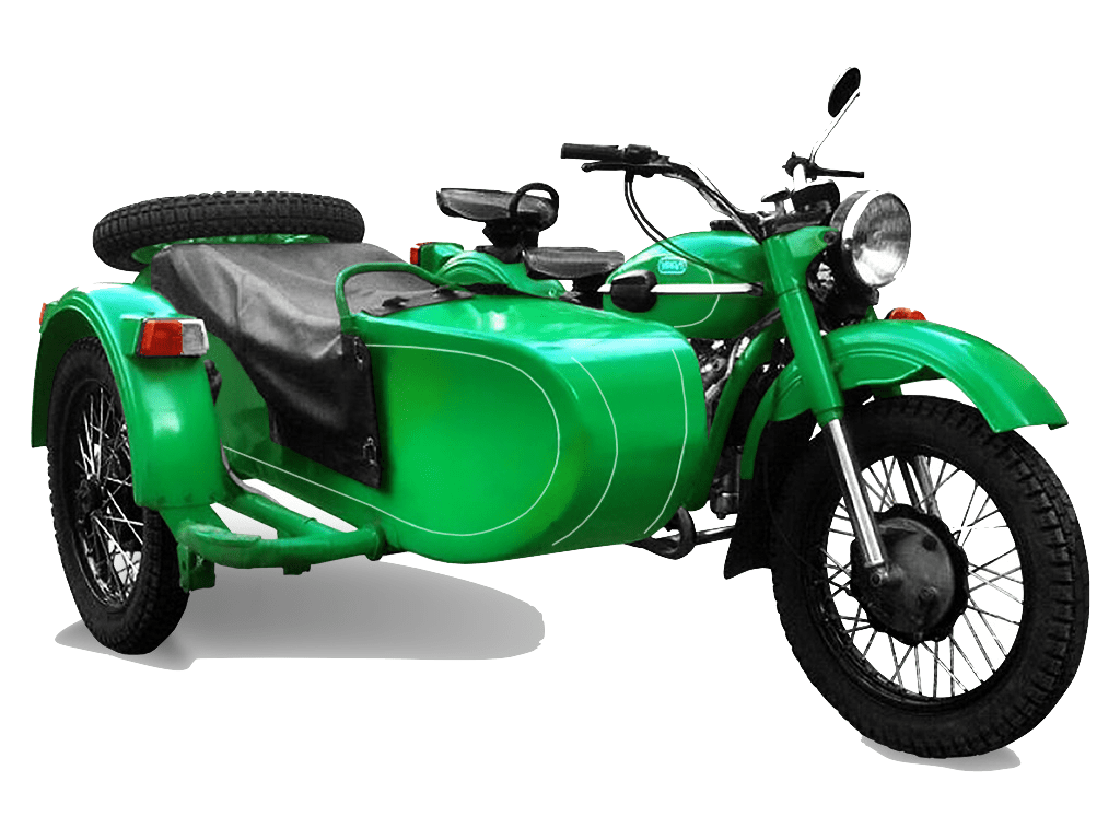 Green Motorcycle With Matching Sidecar PNG Sidecar Motorcycle Illustration