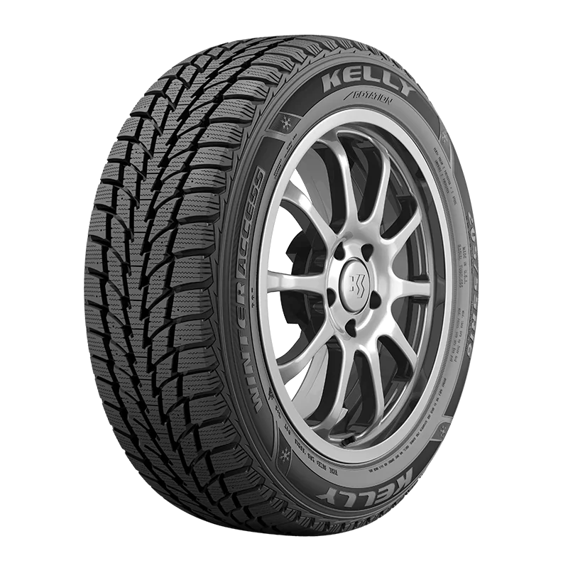 Upright Black Tire With Silver Alloy Wheel Side View Transparent PNG Tire Image