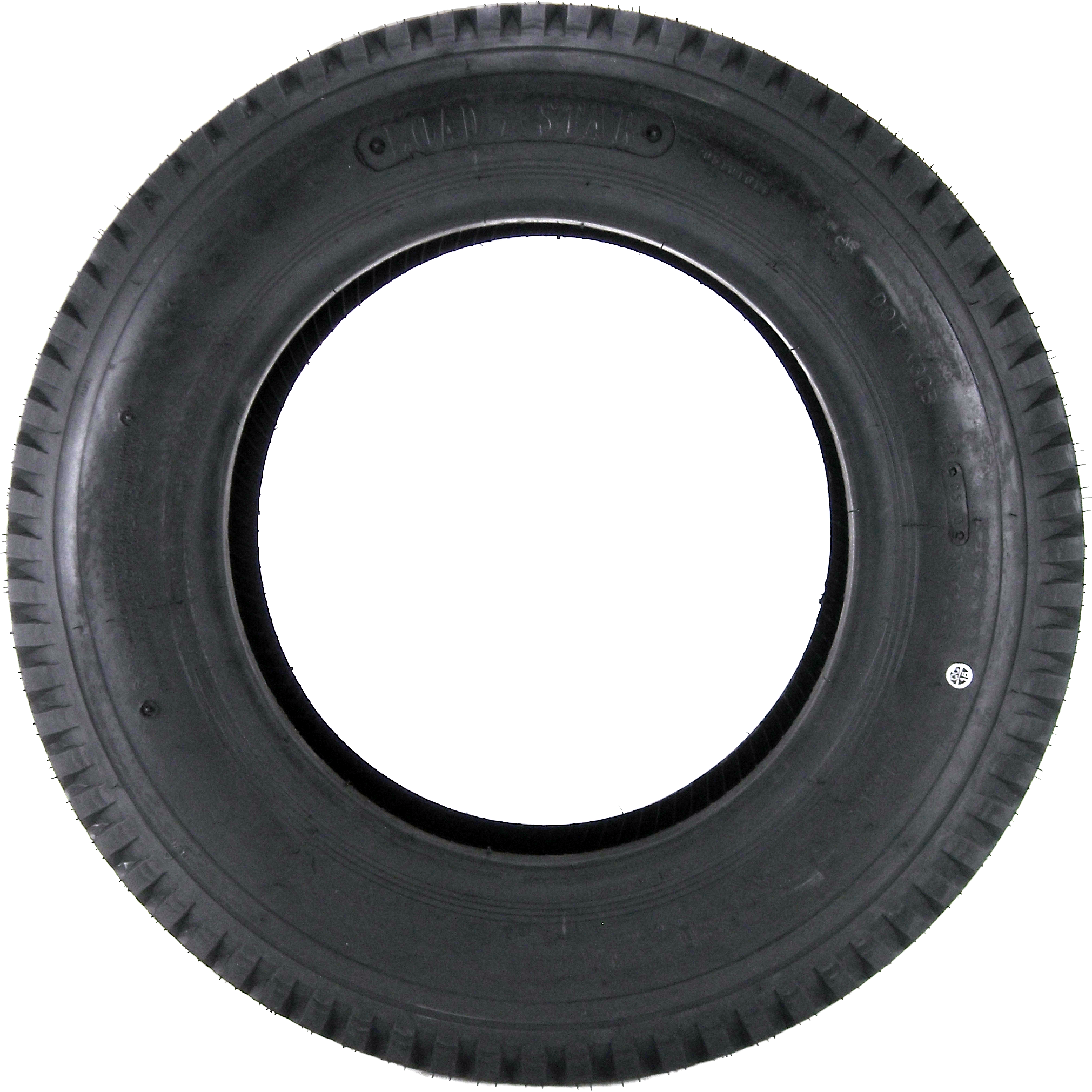 Black Tire Side View With Smooth Inner Opening Tire PNG Product Graphic