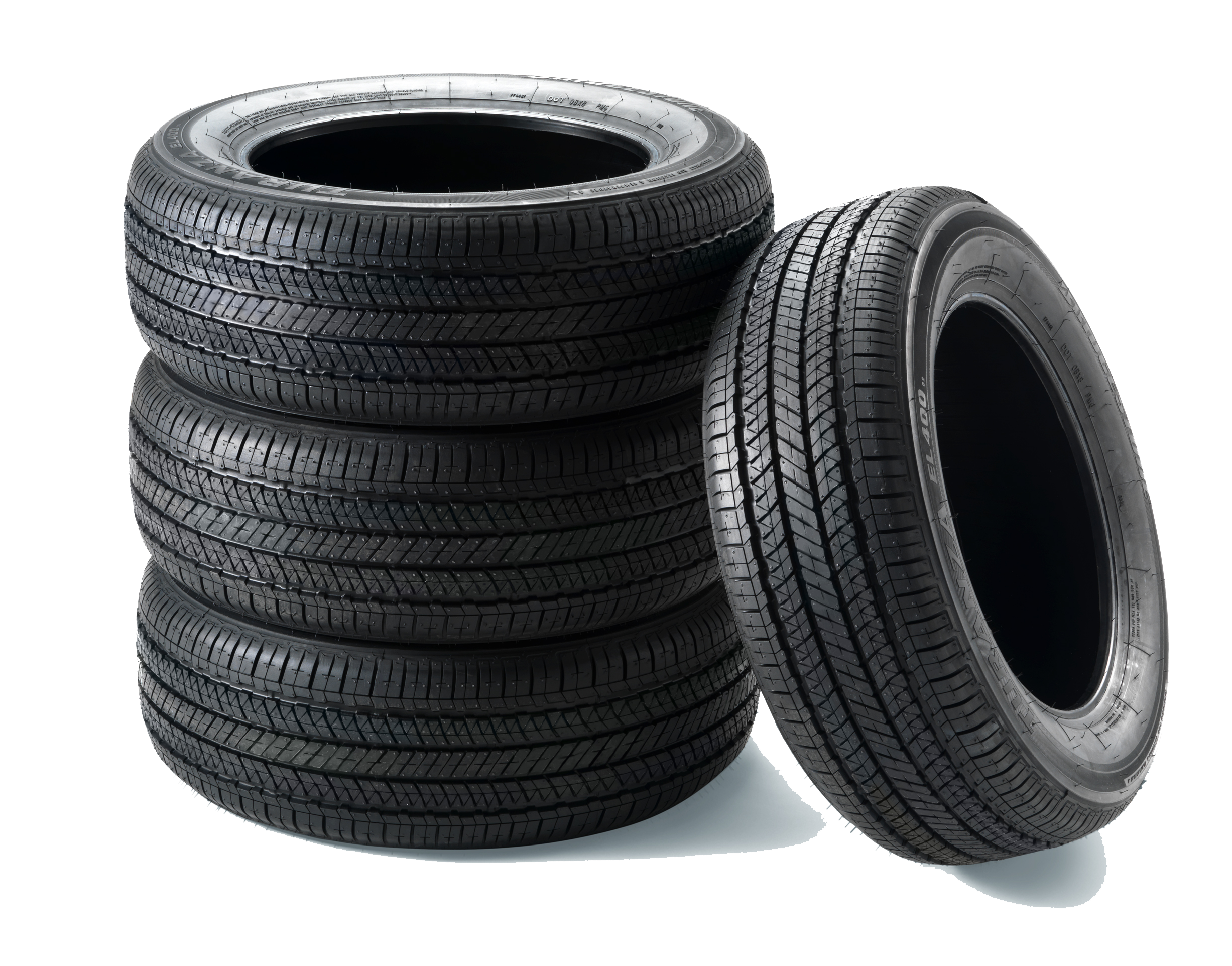 Pile Of Black Car Tires With Two Wheels Transparent PNG Tire Collection