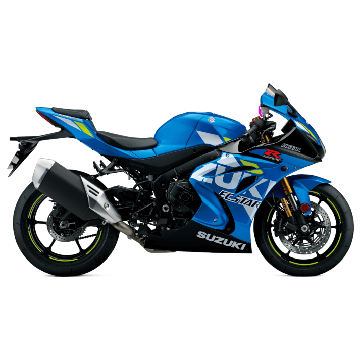 Blue Suzuki Sport Motorcycle With Black Frame Transparent PNG Motorcycle Graphic