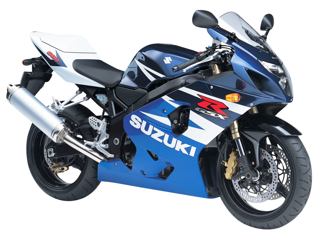 Blue White Suzuki GSX Sport Motorcycle PNG Sport Bike Artwork