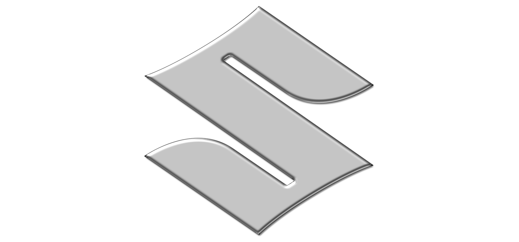 Silver Suzuki Automotive S Badge Emblem PNG Car Logo Image