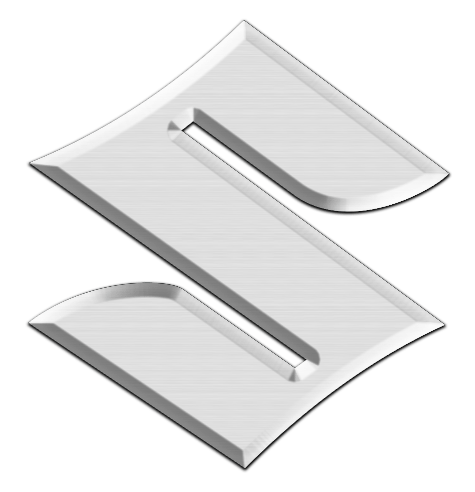 Silver Suzuki S Logo Emblem Close Up Car Brand PNG Icon
