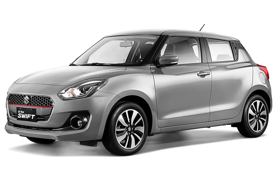 Silver Suzuki Swift Hatchback With Alloy Wheels Transparent PNG Car Image
