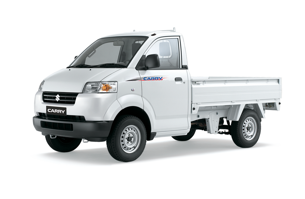 White Suzuki Mini Pickup Truck With Cargo Bed Utility Truck PNG Image