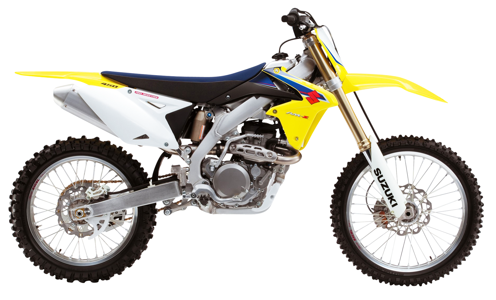 Yellow Suzuki Motocross Dirt Bike With Long Seat Off Road Motorcycle PNG Illustration