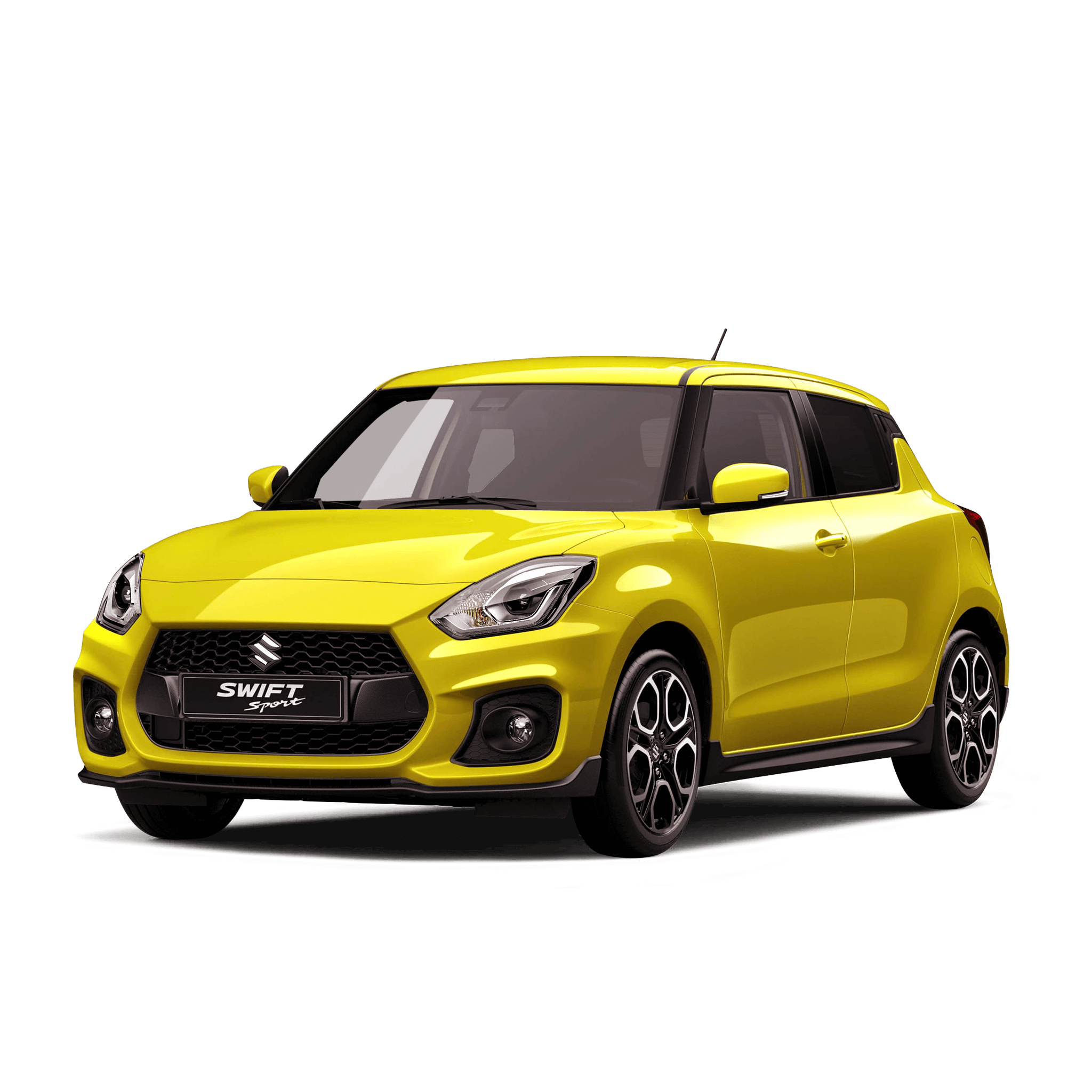 Yellow Suzuki Swift Sport Compact Hatchback PNG City Car Image