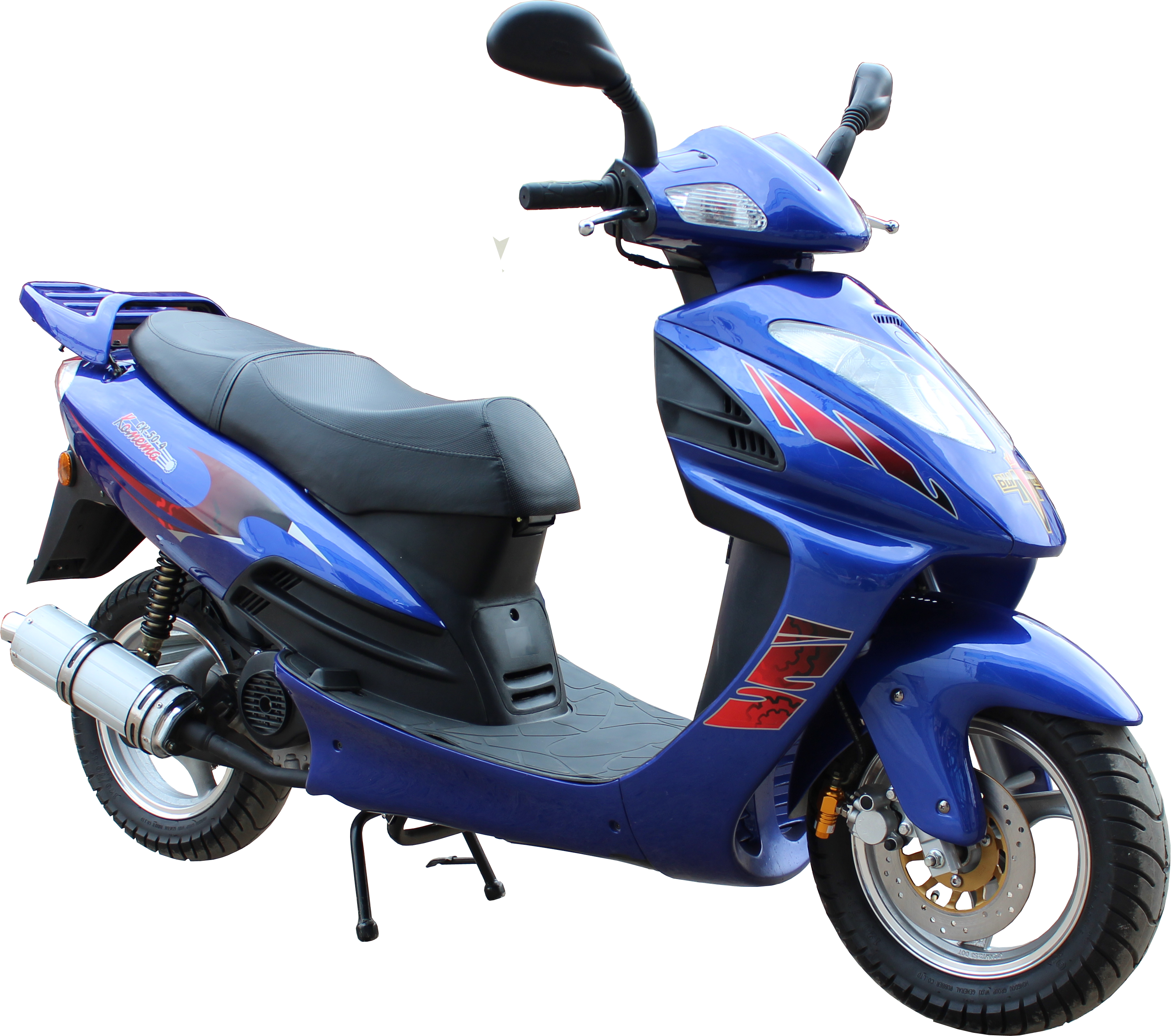 Blue Motor Scooter With Large Front Fairing Motorbike Scooter PNG Image
