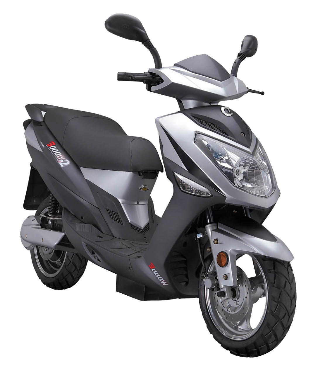 Gray Motor Scooter With Rear Storage Box Motor Scooter PNG Clipart