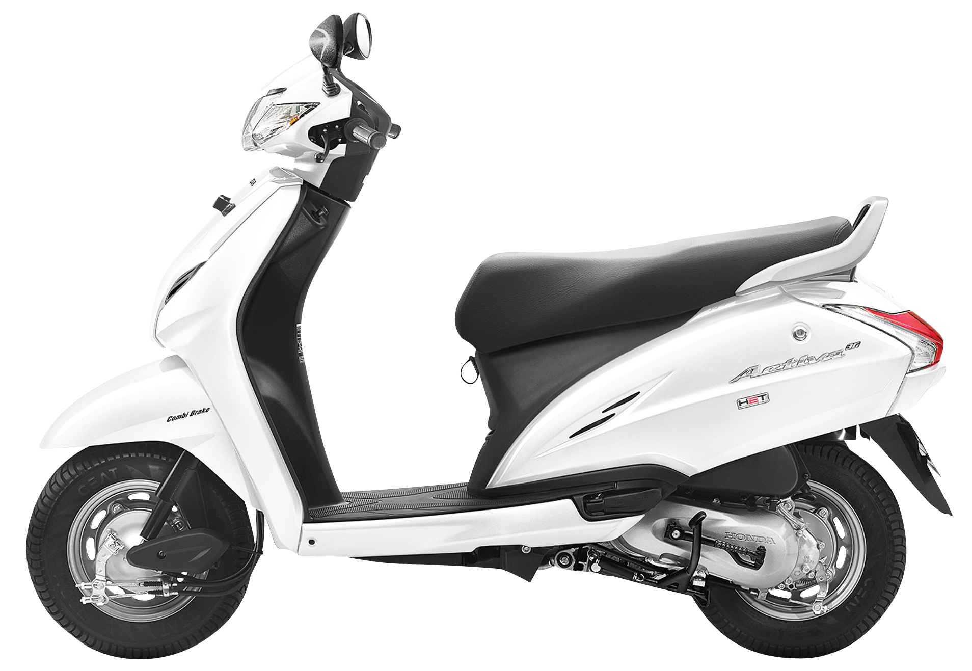 White Motor Scooter Side View With Black Seat Transparent PNG Scooter Illustration