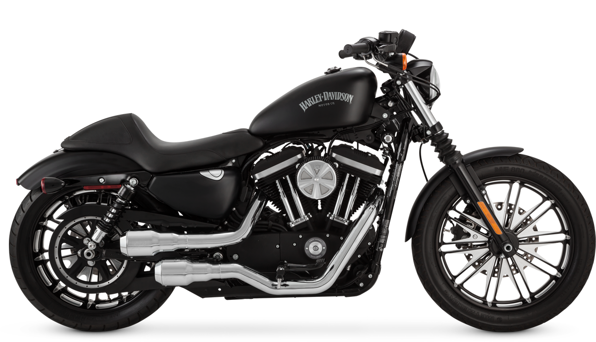 Black Custom Cruiser Motorcycle With Low Seat PNG Custom Motorcycle Graphic