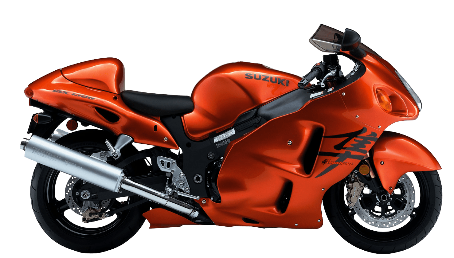 Orange Full Fairing Sport Motorcycle Side View Motorcycle PNG Clipart