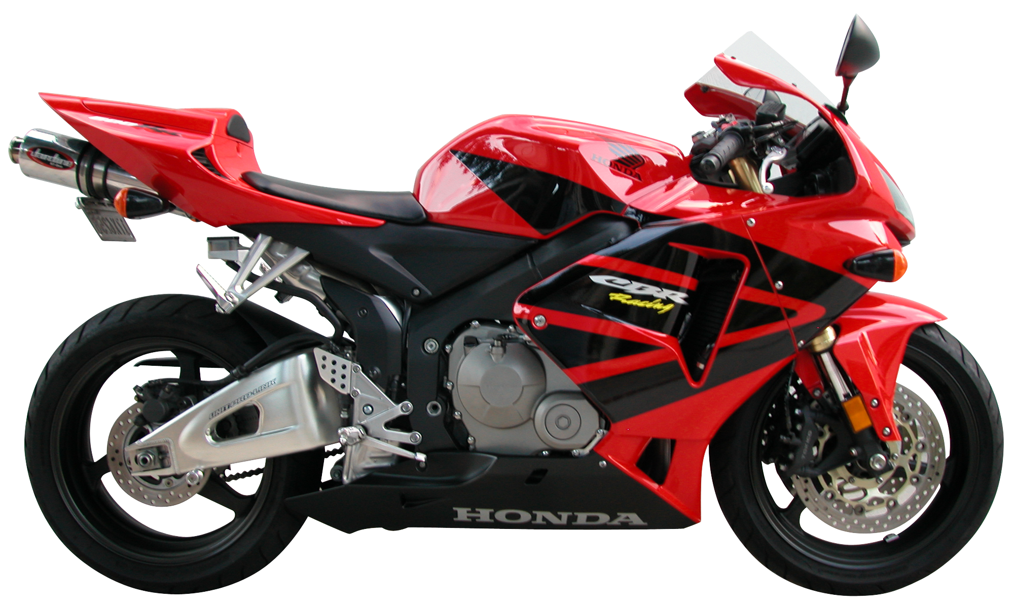 Red Black Supersport Motorcycle With Rear Wheel Detail Sport Motorcycle PNG Image