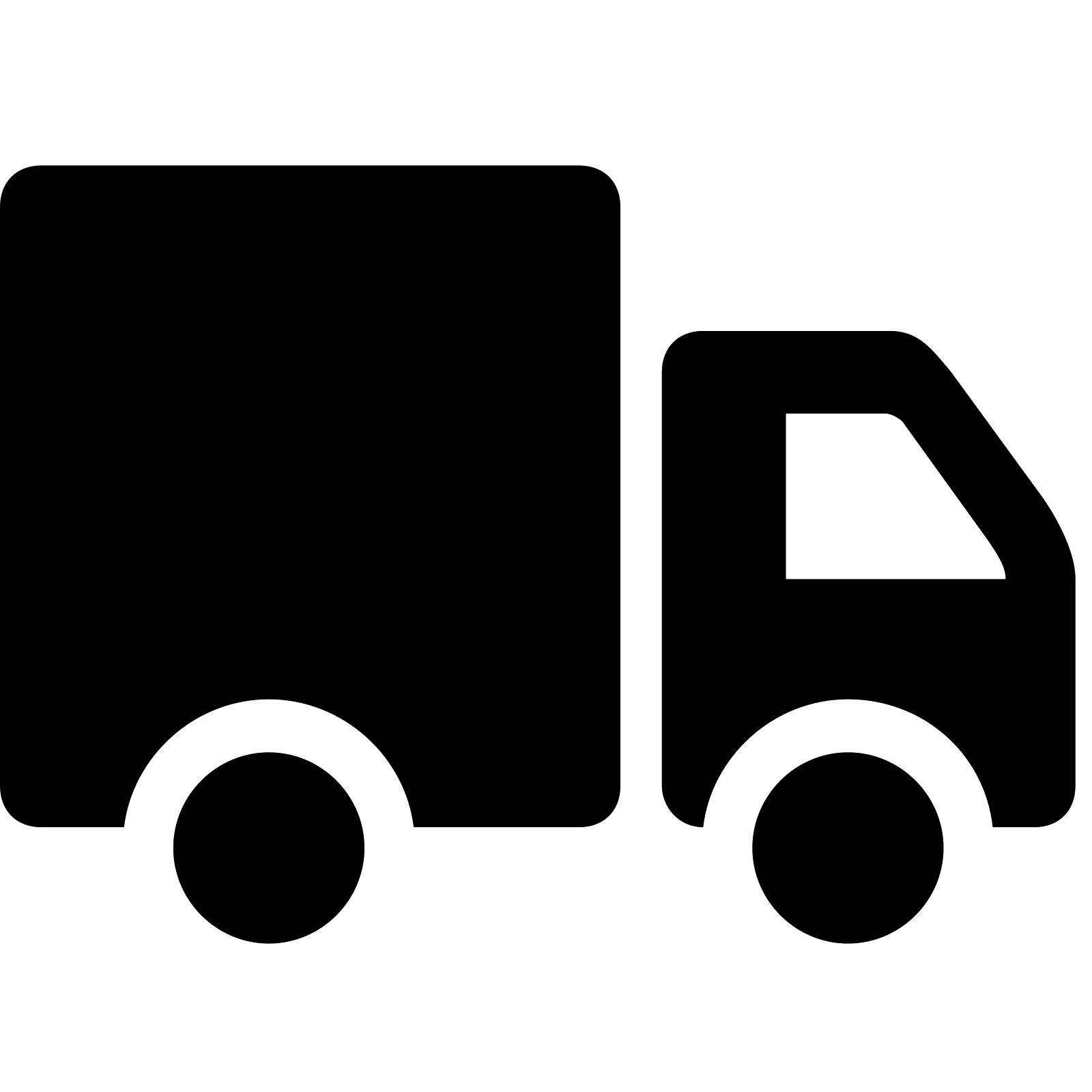 Black Delivery Truck Side Silhouette Icon PNG Commercial Vehicle Symbol