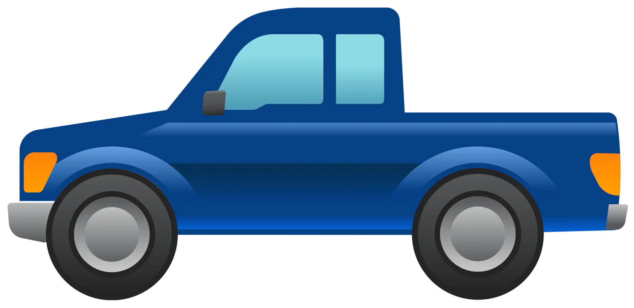 Blue Classic Pickup Truck Side Profile PNG Vintage Pickup Graphic