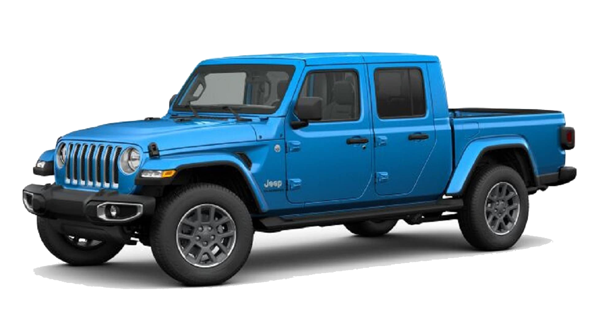Bright Blue Gladiator Pickup with Crew Cab