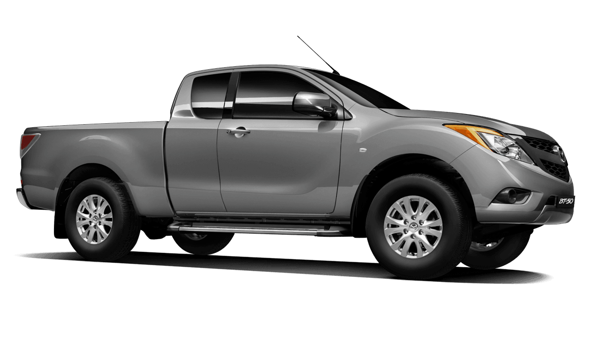 Gray Double Cab Pickup Truck Side View Transparent PNG Vehicle Image
