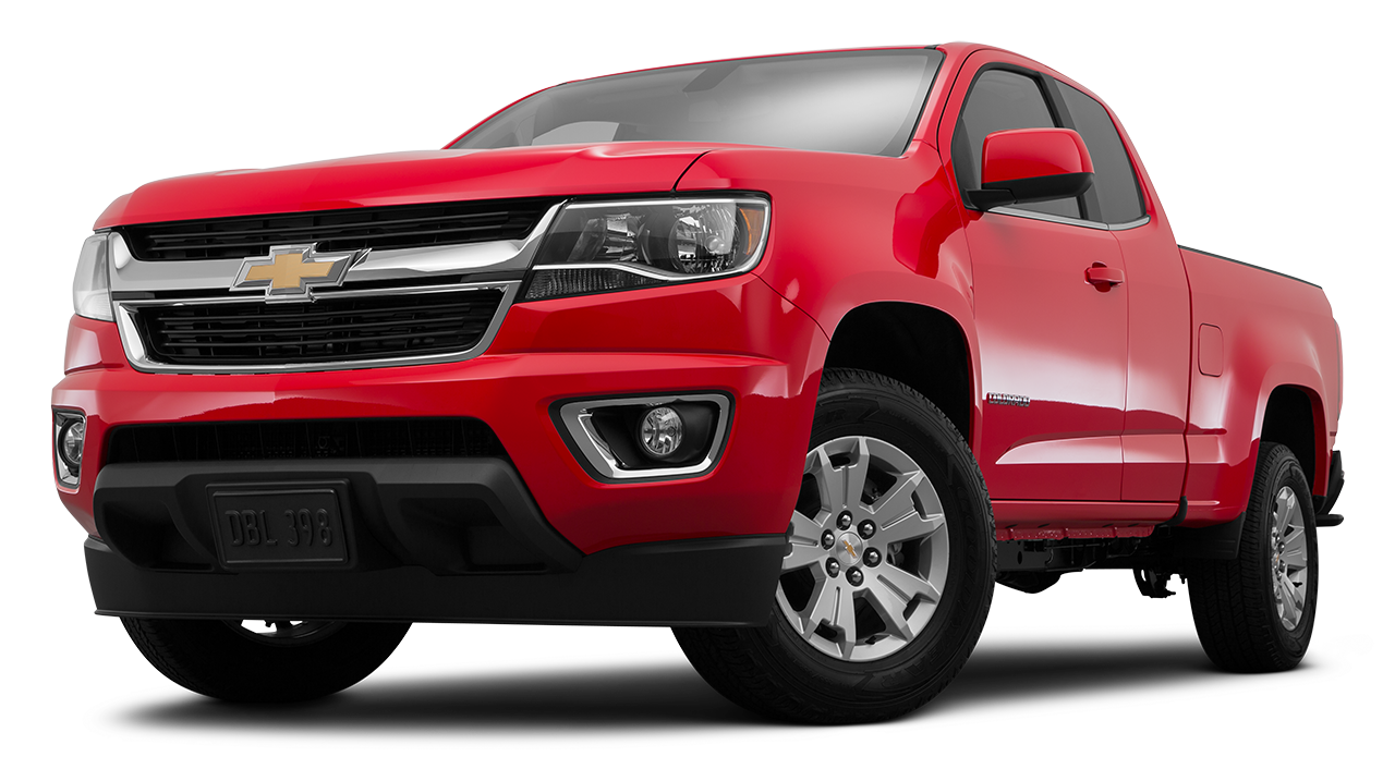 Red Chevrolet Pickup Truck Front Side View Transparent Background PNG Image