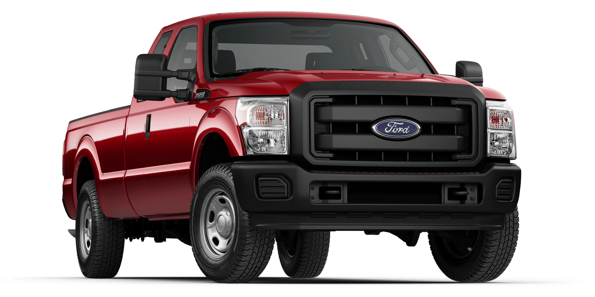 Red Ford Pickup Truck Front View With Black Grille Pickup PNG Illustration