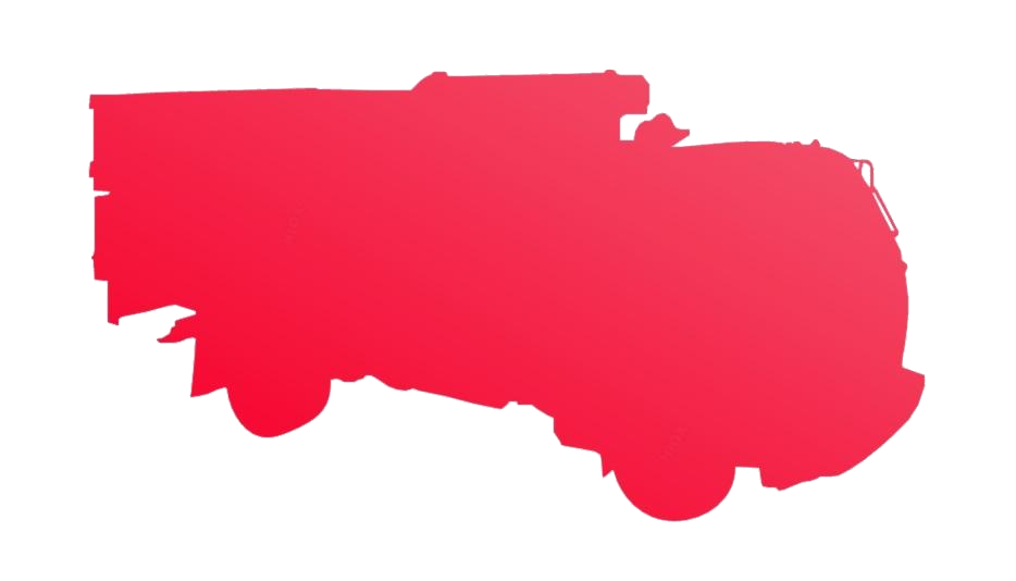 Red Heavy Duty Truck Silhouette Side View Truck PNG Silhouette Graphic