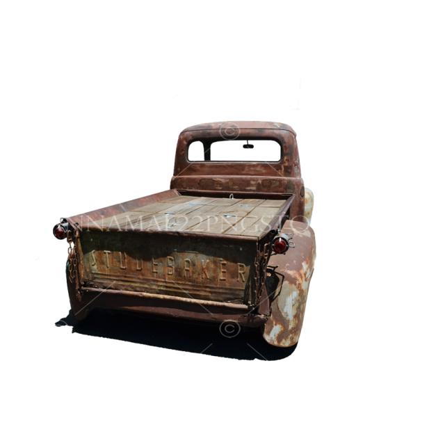 Rusted Brown Vintage Pickup Truck Side View Classic Truck PNG Illustration