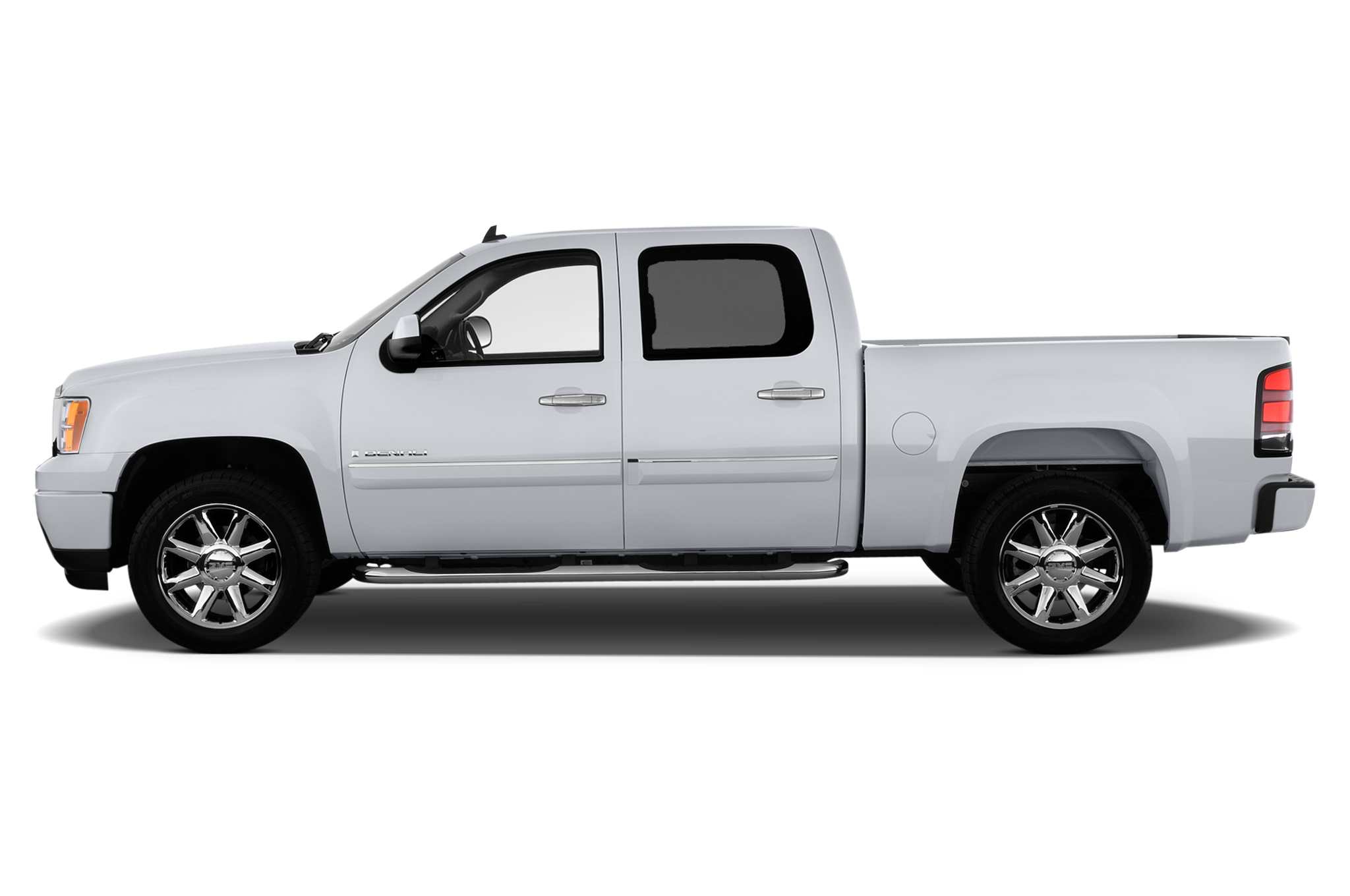 Silver Crew Cab Pickup with Chrome Wheels