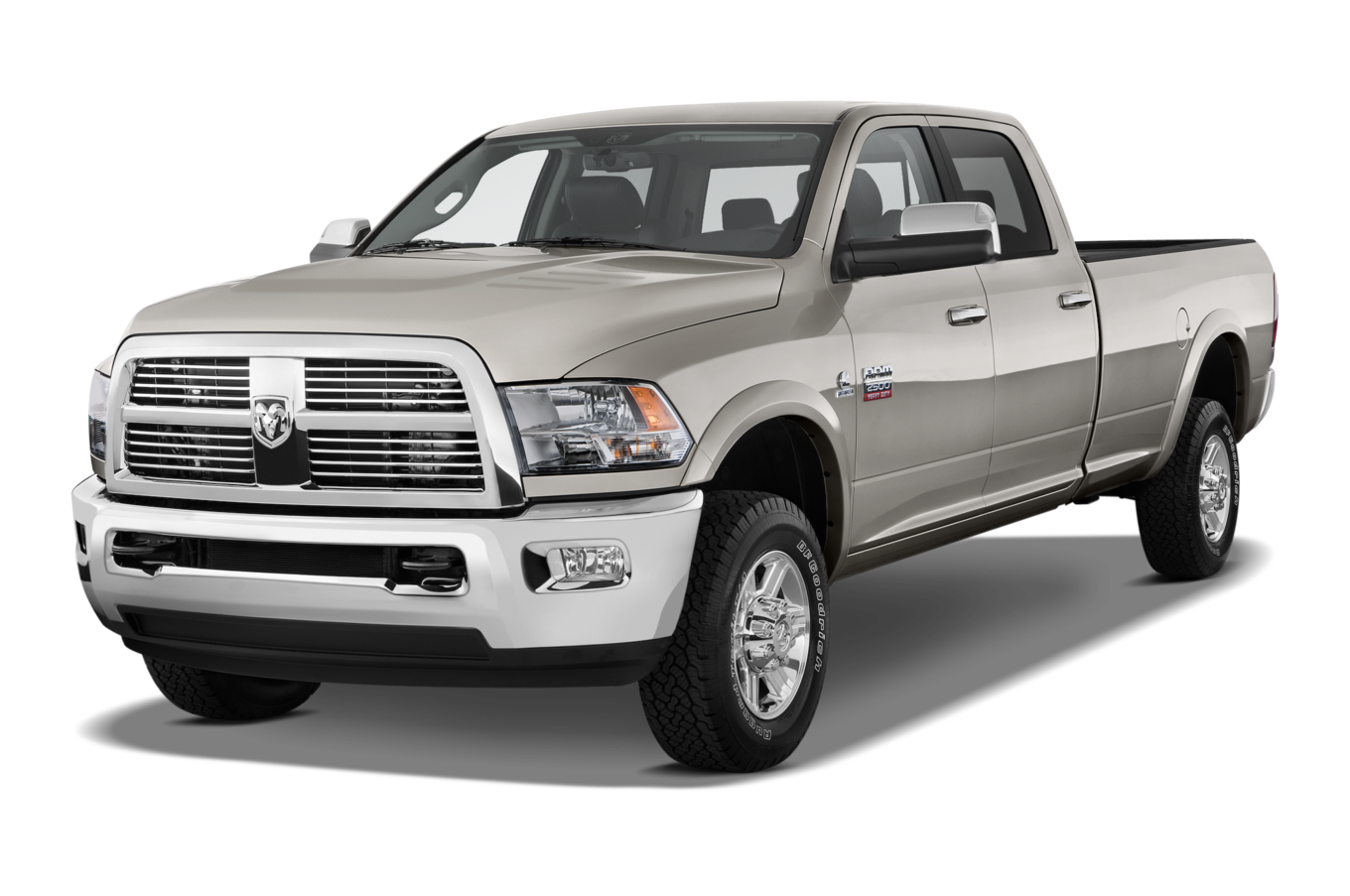 Silver Ram Crew Cab Pickup Truck Front Side View PNG Pickup Truck Artwork