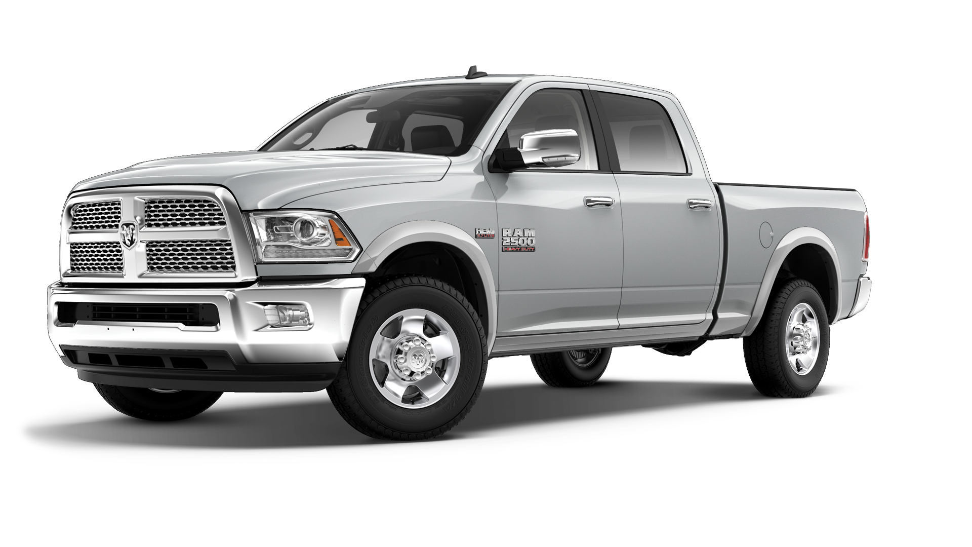 Silver Ram Pickup Truck With Chrome Front Grille Pickup Truck PNG Artwork