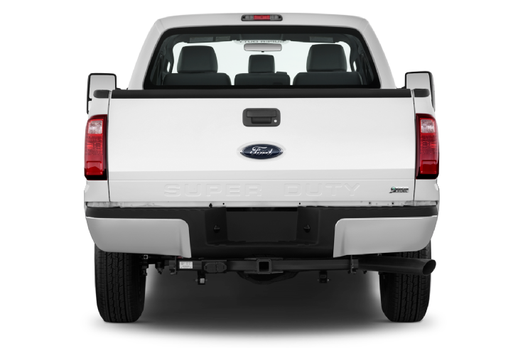 White Pickup Truck Rear View With Tailgate PNG Pickup Rear View