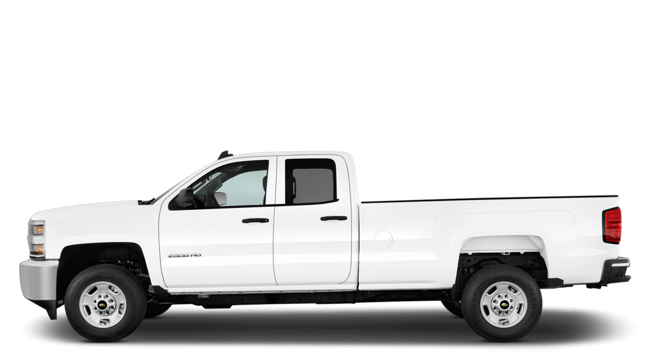 White Pickup Truck Side View With Black Mirror Transparent PNG Pickup Clipart