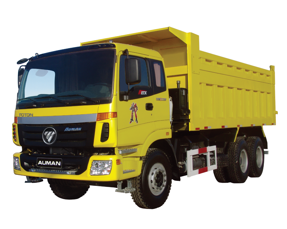 Yellow Construction Dump Truck With Raised Cargo Bed PNG Heavy Equipment Image