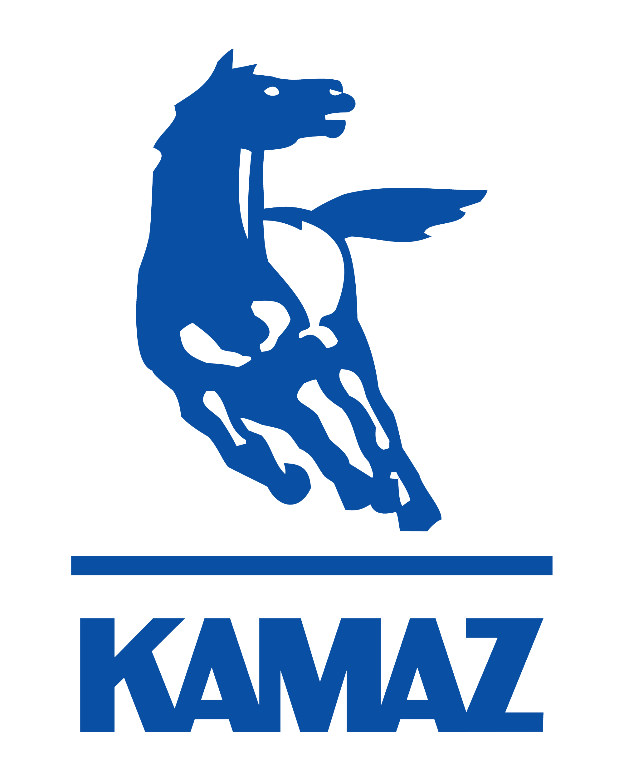 Blue Kamaz Prancing Horse Brand Logo Transparent PNG Artwork