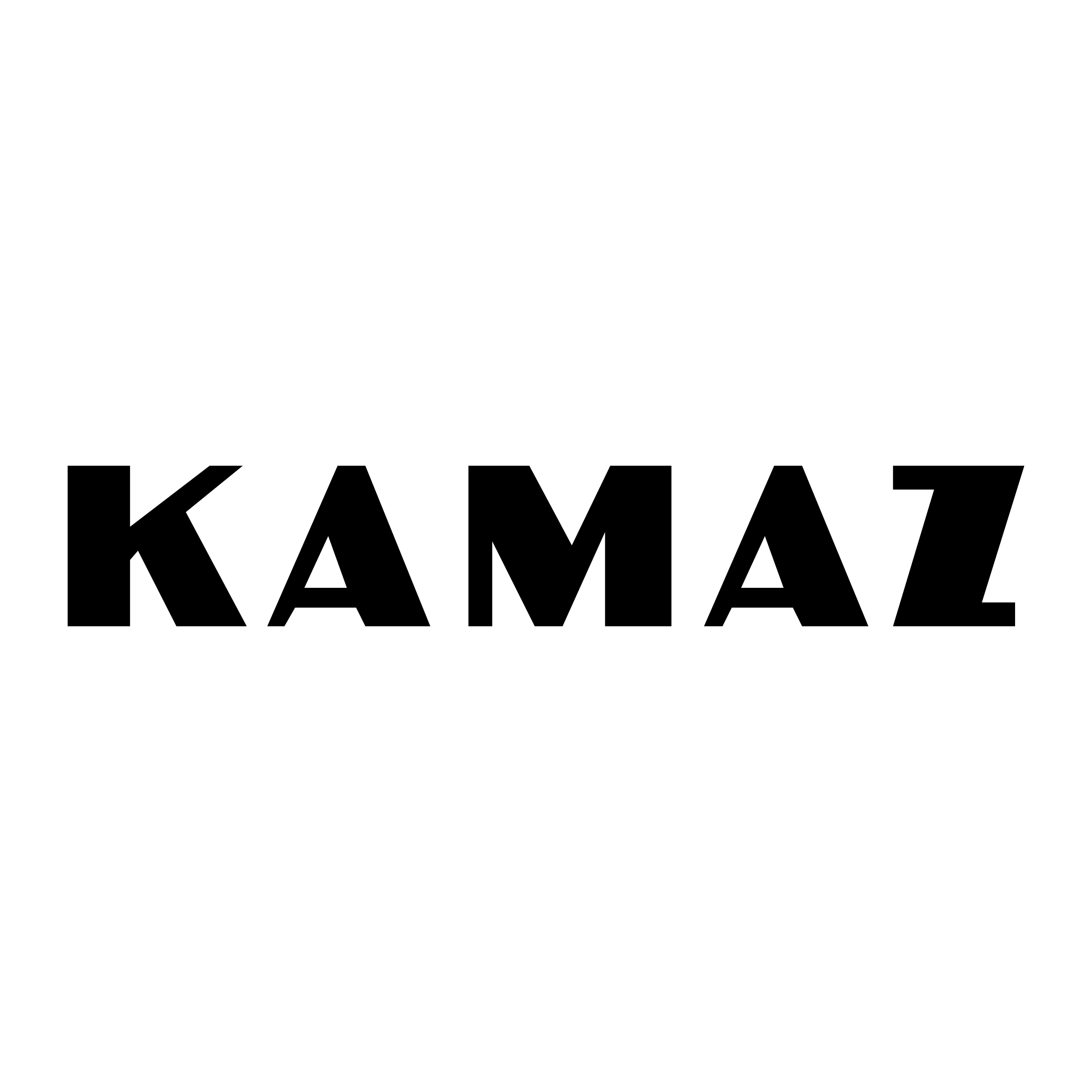 Kamaz Black Wordmark Logo On White Background PNG Image