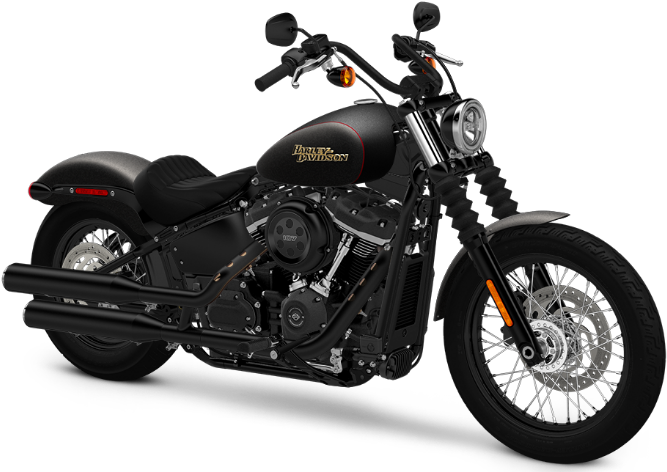 Black Harley Davidson Classic Cruiser Motorcycle Side View PNG Clipart