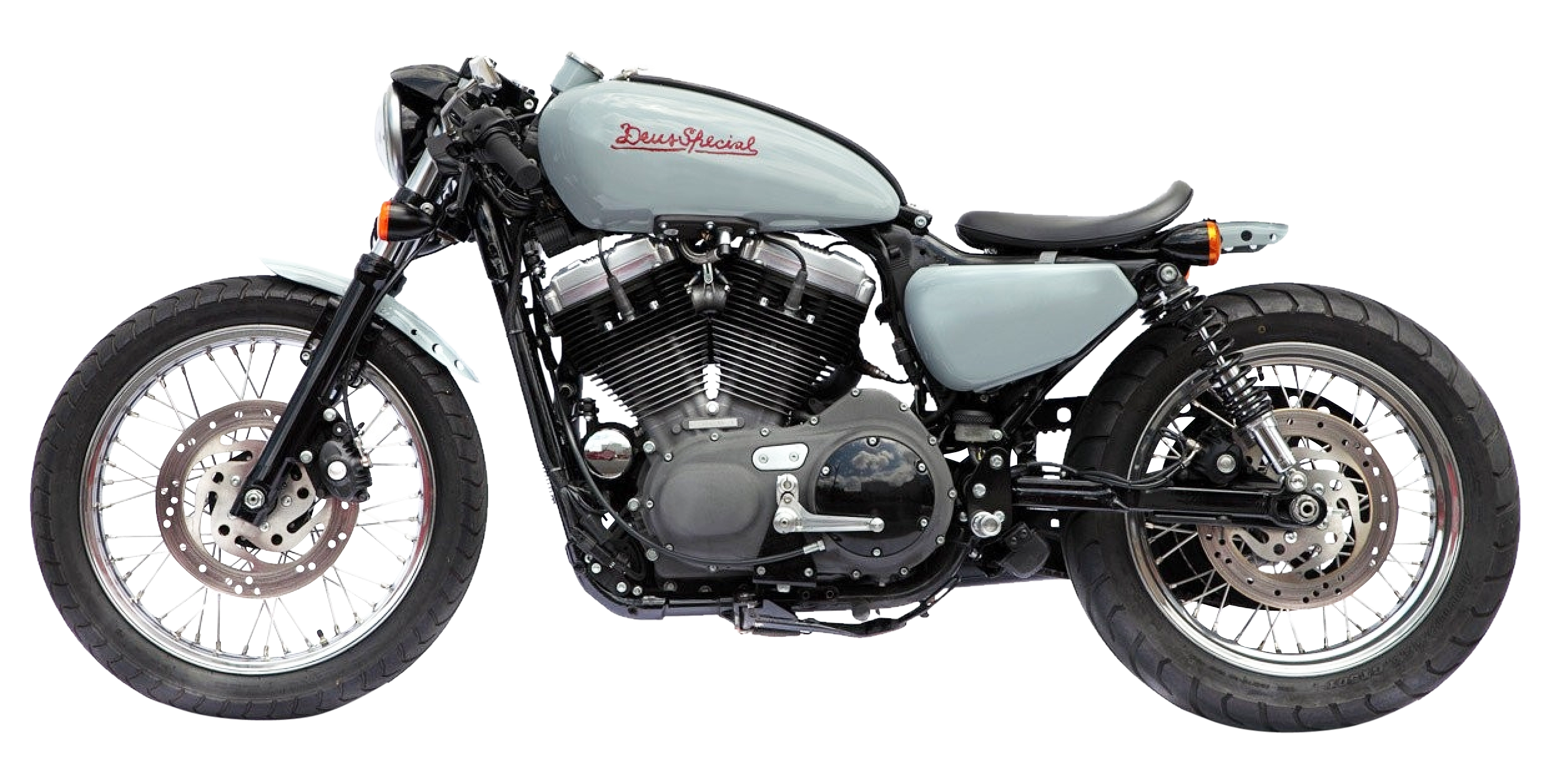 Classic Green And Black Harley Davidson Vintage Motorcycle PNG Photo