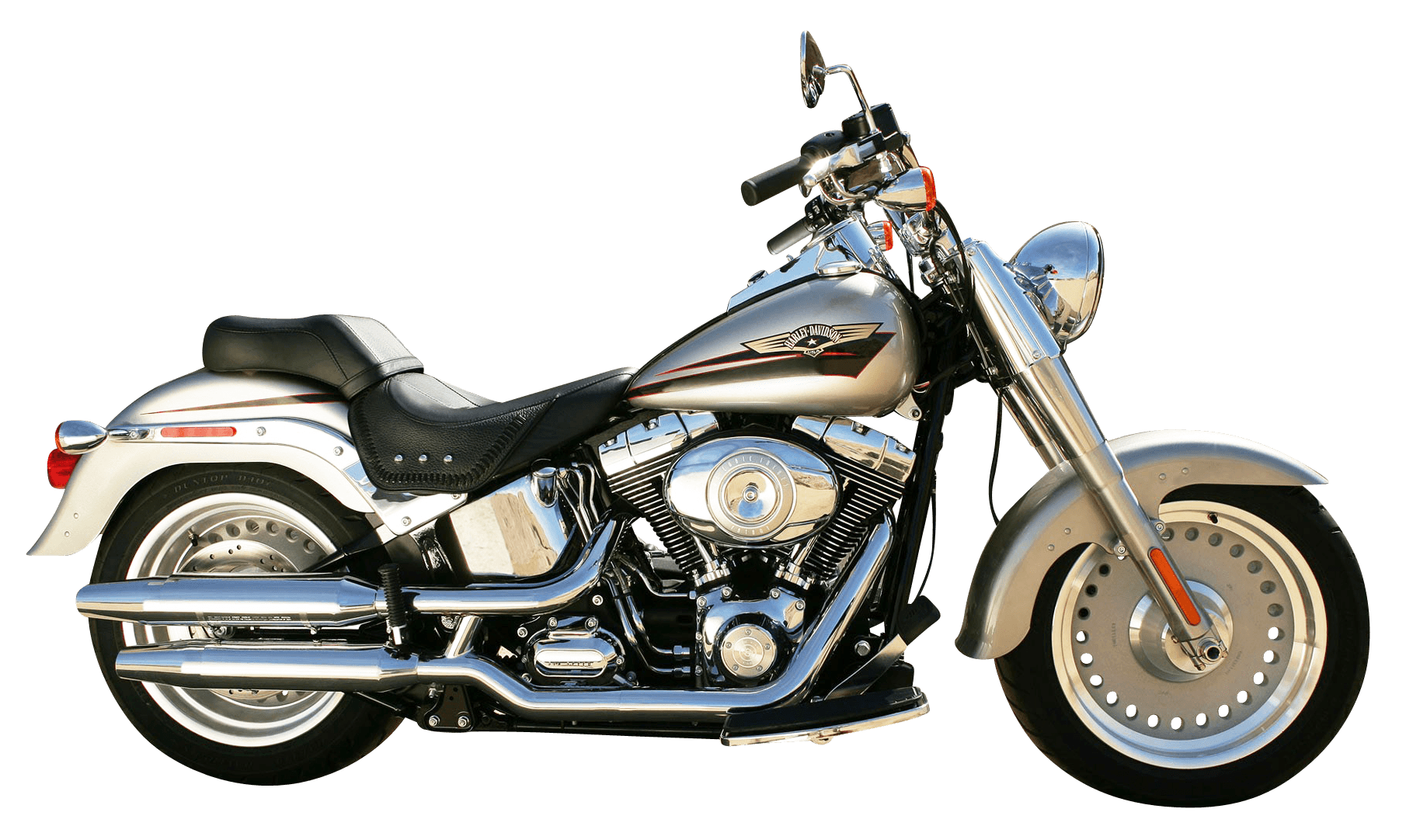 Cream And Gold Harley Davidson Heritage Cruiser Motorcycle PNG Photo