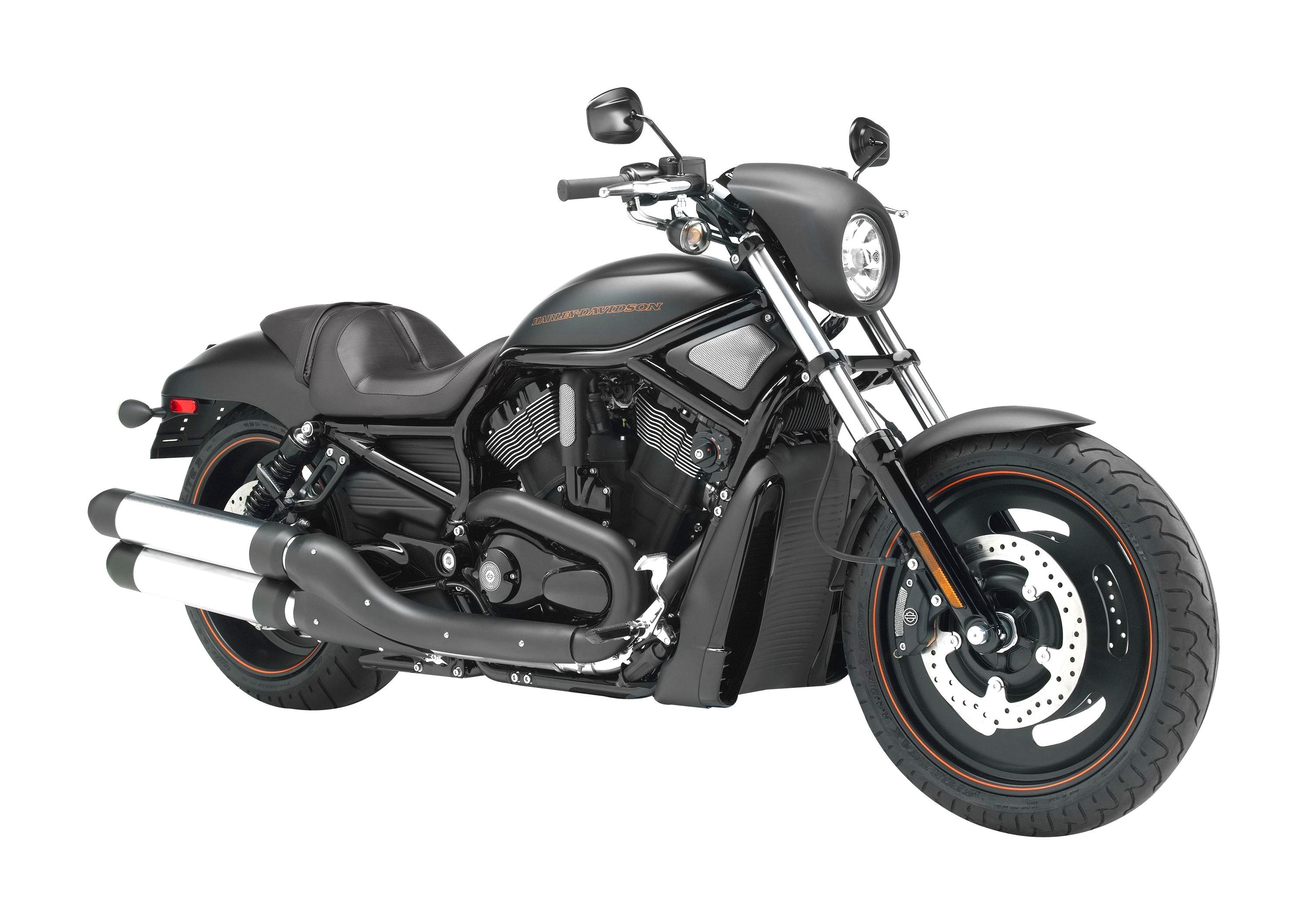 Dark Gray Harley Davidson Fat Boy Cruiser With Wide Tires PNG Image