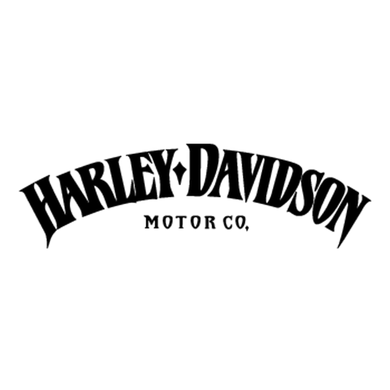 Harley Davidson Motor Company Black Wordmark Logo Transparent PNG Artwork