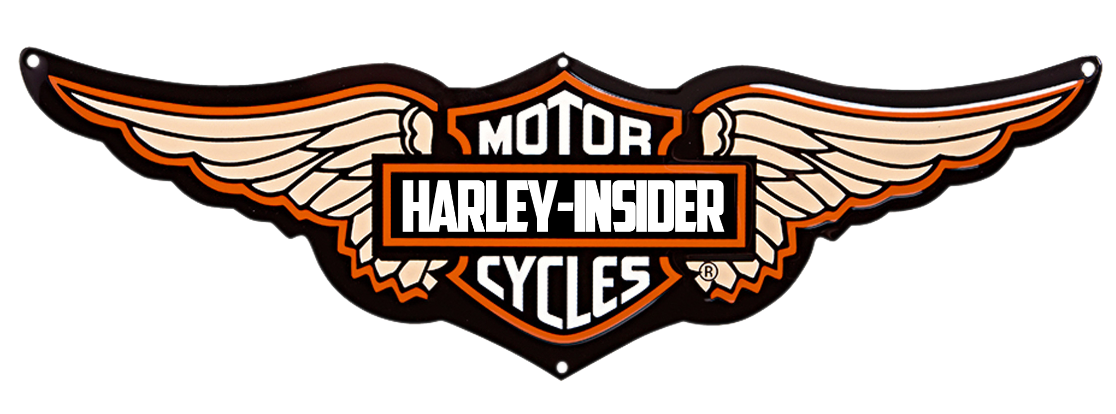 Harley Davidson Motor Cycles Winged Bar And Shield Logo Transparent PNG Artwork