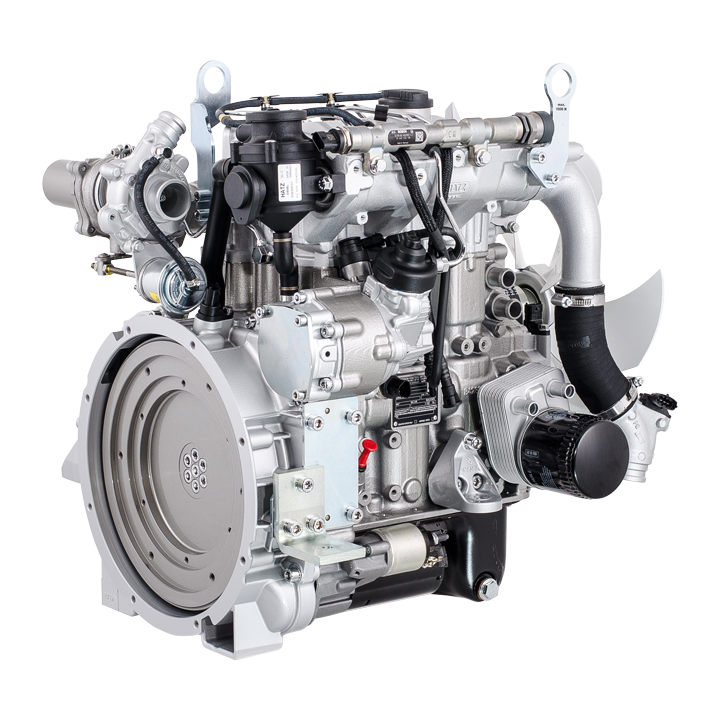 Silver Diesel Engine And Transmission Assembly With Flywheel PNG Image